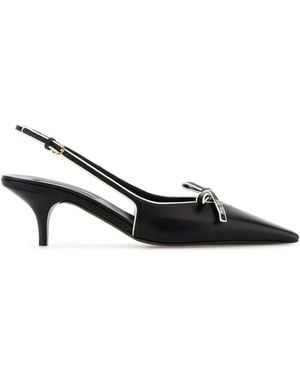 Miu Miu Leather Pumps - Black