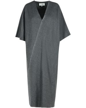MM6 by Maison Martin Margiela Gray Virgin Wool Jurk - Grijs