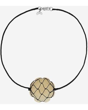 Niccolò Pasqualetti Wrapped Flower Necklace - Metallic