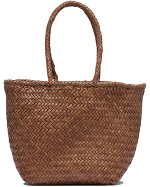 Dragon Diffusion Grace Basket Small Diagonal 2x Jump Basket 37x25x17 Cm Shoulder Bags Brown