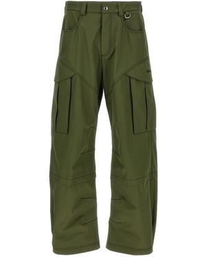 Off-White c/o Virgil Abloh Aus weißer 'arr cot geraded Frachthose' - Grün