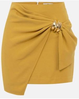 Elisabetta Franchi Mini -rok Met Macro -boog - Geel