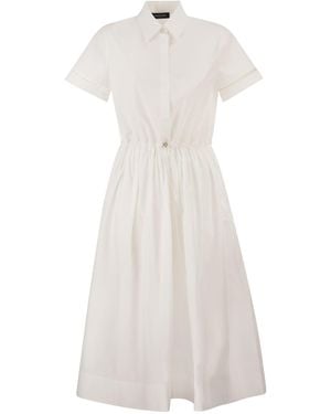 Fabiana Filippi Poplin Polo Dress - White