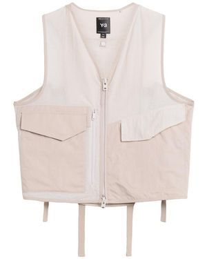Y-3 Vest With Pockets - Natural