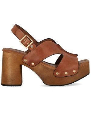 MISS OLIVIA Eva Heeled Sandal - Brown