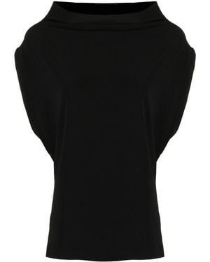 Norma Kamali Top Smanicato - Nero