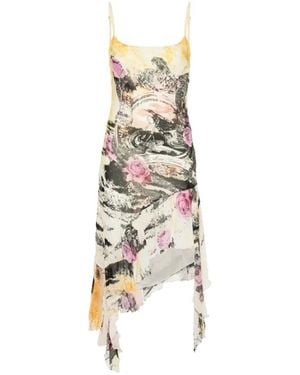 Acne Studios Print Crepe Dress - Metallic