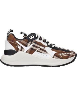 Burberry Herrens Sneakers Stoff Braun/Birke - Mehrfarbig