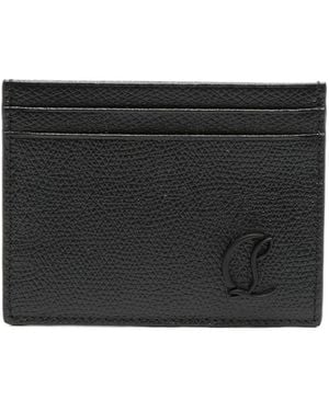 Christian Louboutin Mooncrest Leather Card Case - Black