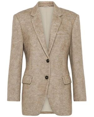 Brunello Cucinelli Blazer Monili Con Adornos - Neutro
