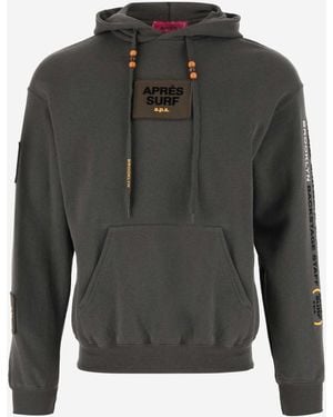 APRÈS SURF Cotton Blend Hoodie mit Logo - Grau