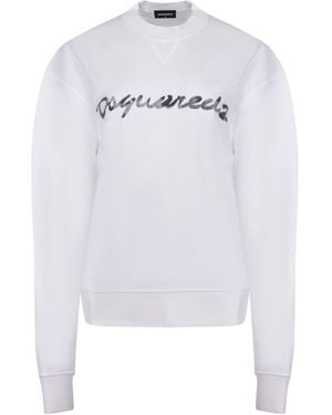 DSquared² Sweatshirt Made Of Cotton - White