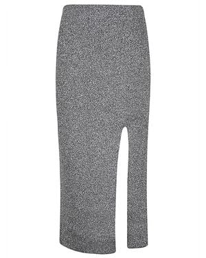 Circus Hotel Viscose Midi Rok - Grijs