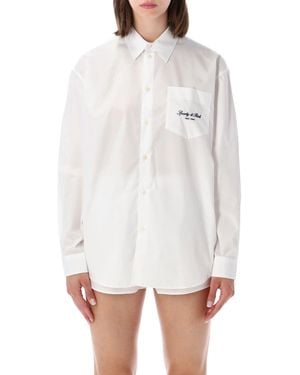 Sporty & Rich Sporty & Rich Sporty & Rich Ny Oversized Shirt - White