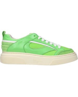 Ferragamo Cassina Sneakers/Lime Leather - Green