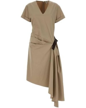 Loewe Twill Dress - Natural