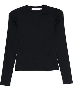 AYA MUSE Ribbed Long Sleeve Shirt - Black