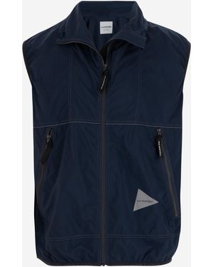 and wander Et projeter le gilet d'hiver avec le logo - Bleu
