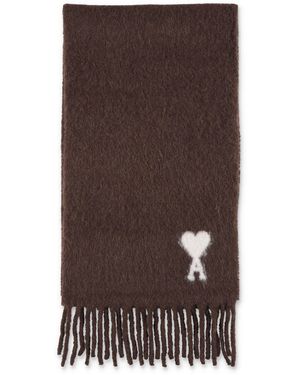 Ami Paris Ami Parijs Sjaals - Bruin