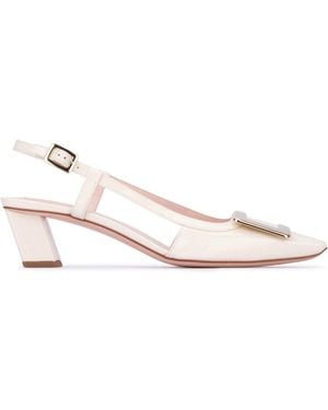Roger Vivier Belle Vivier Sling Back Dec 45 - Natural