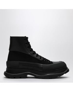 Alexander McQueen Alexander Mc Queen Canvas Tread Slick Boots - Black