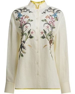 Valentino Embroidered Casual Shirt Shirts Bianco-Donna - Multicolore