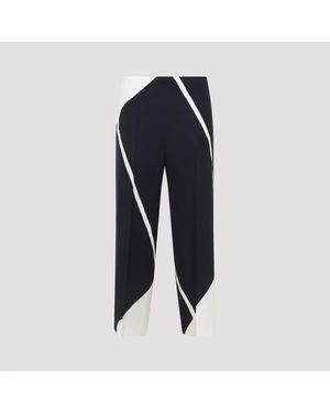 Alberta Ferretti Twill-bedruckte Hose - Blau