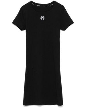 Marine Serre Logo Katoenen T -shirtjurk - Zwart