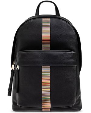 Paul Smith Rugzak Met Streepdetail - Zwart