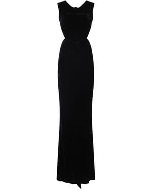 Rick Owens Open Back Gown Long Dress - Black