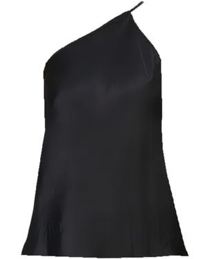 Rick Owens One-Shoulder-Slip-Top - Schwarz