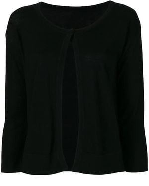 LA ROSE One Button Cardigan - Black