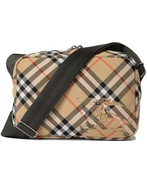 Burberry Check Borse A Tracolla Beige - Bianco