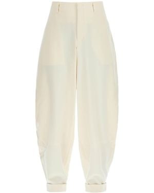 Comme des Garçons Stretch Wool Barrel Pants Per Uomini/W - Bianco