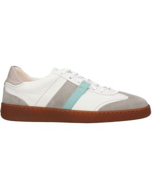 Ferragamo Trainers Garda Uomo Pelle Bianco/Grigio - Multicolour