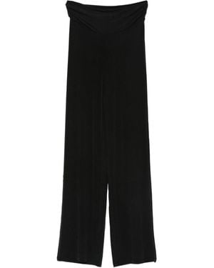 AYA MUSE Ruched Fold Over Pants - Black