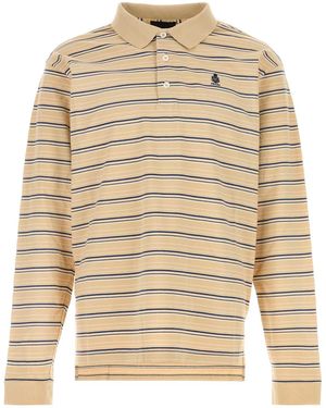 Prada Embroidered Piquet Polo Shirt - Natural