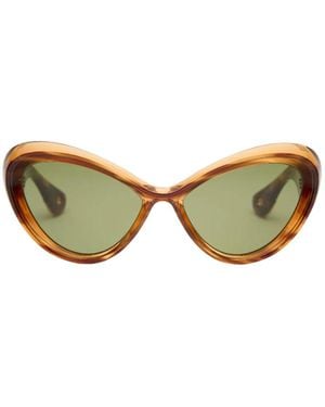 Jean Paul Gaultier Brown Pariser Katzen Sonnenbrille - Gelb