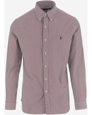 Polo Ralph Lauren Stretch-Baumwoll-Streifenhemd - Lila