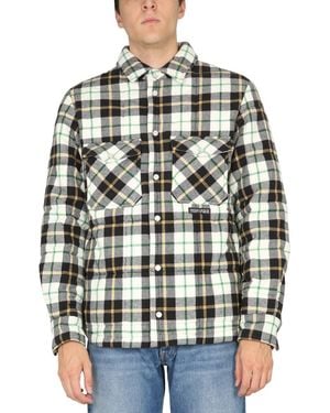 Marcelo Burlon Marcelo Burlon Padded Pocket Checked Shirt - Green