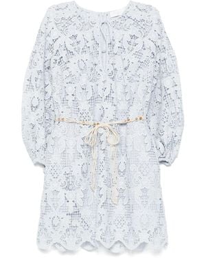 Zimmermann Mini-Jurk Met Kanten Detail - Wit