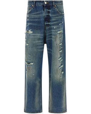 Vetements Distressed Baggy' Jeans - Blau