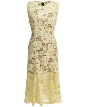 Self-Portrait Flared Midi Dress - Metallic