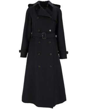 Sealup Trench Atena, Cordura Di Lana, Leggera Imbottitura, Bottoni Logati - Black