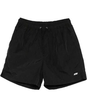 Autry Drawstring Waist Shorts - Black