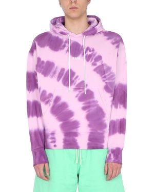 MSGM Tie-Dye Hood Sweatshirts - Pink
