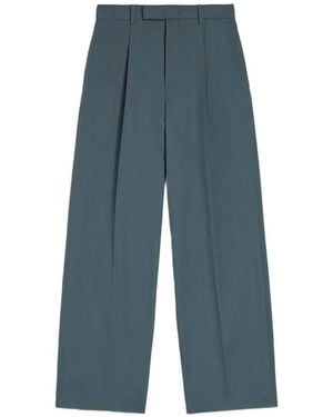 Jil Sander Pleated Wide-Leg Trousers - Blue