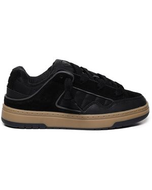 Date Suede Lace-Up Trainers - Black