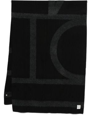 TOTEME TOTEME Buff de monograma de lana principal - Negro