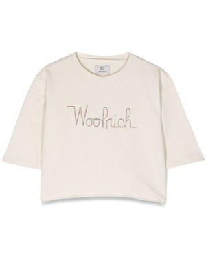 Woolrich Cropped Crewneck - Natural